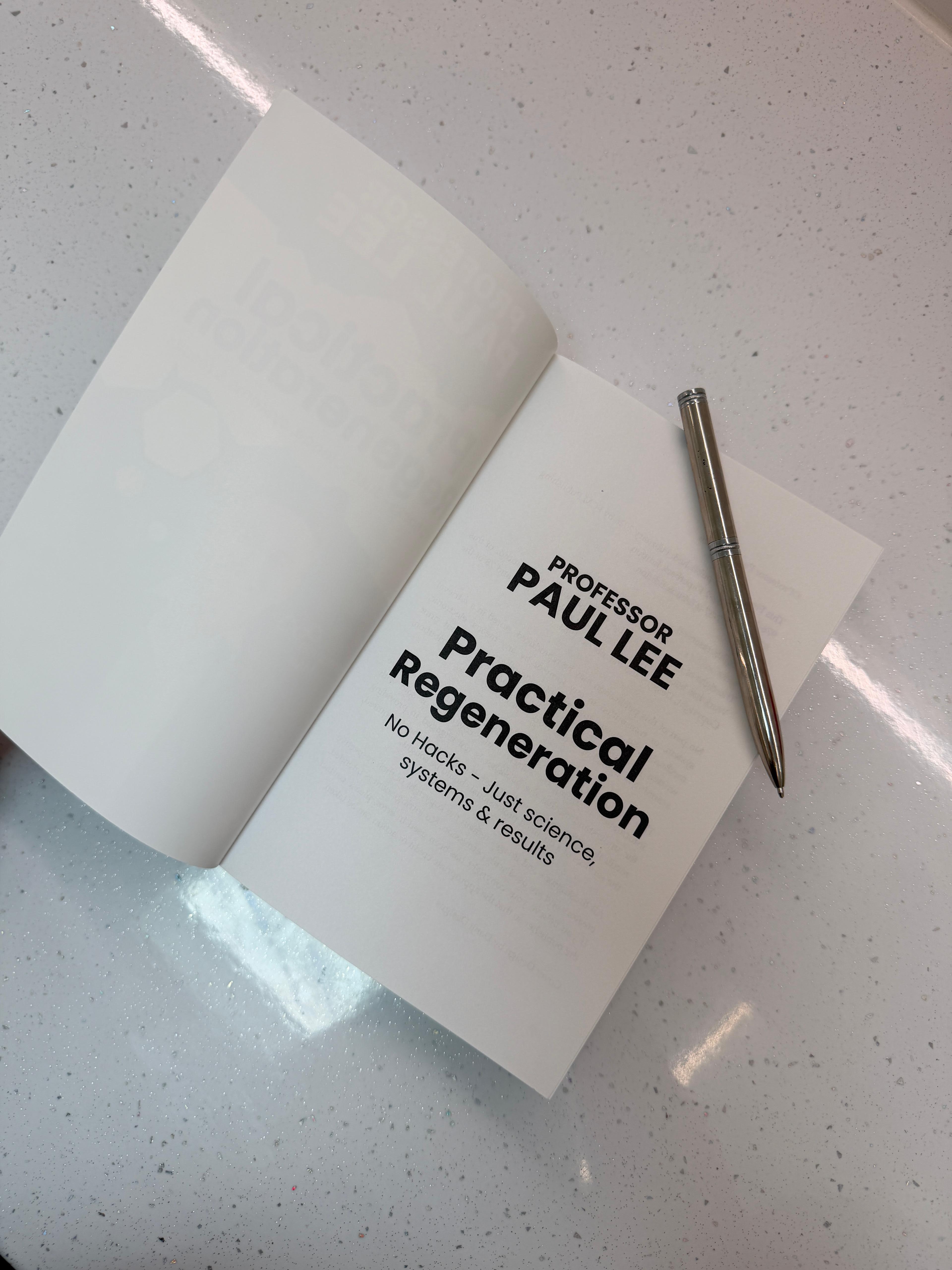 Professor Paul Lee with Practical Regeneration book